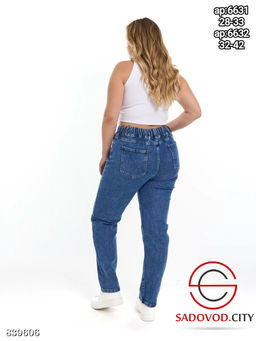 Джинсы на резинке с высокой посадкой - Bruno фото 2