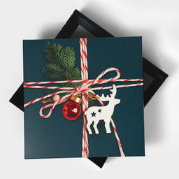 Коробка новогодняя складная «Новогодняя посылка», 26 х 26 х 8 см, Новый год