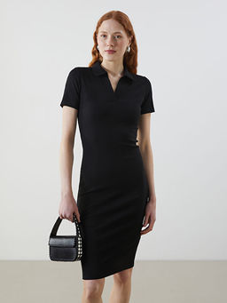 Polo Yaka Bodycon Elbise