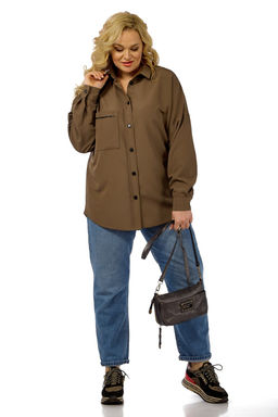 Блуза Michel Chic 769 коричневый  фото 4