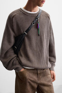 FADED TEXTURED SWEATER - Zara фото 14