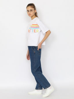 CRB wear/CSJG 63822-20-409 Футболка для девочки,белый/Ex.Cherubino  фото 3