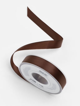 Лента атласная TEIRA, двухсторонняя, 20 мм, 25±1 м, коричневая №0850