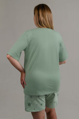 Арт. 9171 Пижама с шортами 52-58 (4 шт) Цвет:полынь - Калинка фото 4