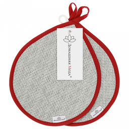 "Сканди" Кухонный комплект: прихватка 20х15,5см "Капелька" - 2шт, хлопок "Премиум" 191г/м2 - хлопок 100%, наполнитель - ватин 280гр/м2, "Домашняя мода" (Россия)