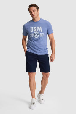 Erkek _ndigo Regular Fit Bisiklet Yaka Ti__rt