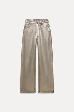 TRF LOOSE FOIL MID-WAIST JEANS - Zara фото 6