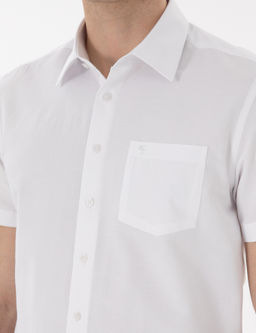 Beyaz Basic Regular Fit K_sa Kollu Cepli G_mlek - Pierre cardin фото 7