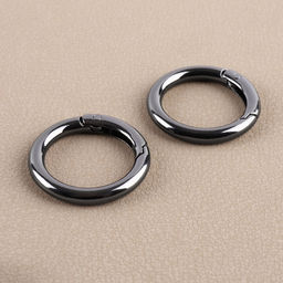 Набор для создания сумки, 4 предмета, кольцо-карабин - 2 шт, цепочка, кнопка магнитная, цвет чёрный никель