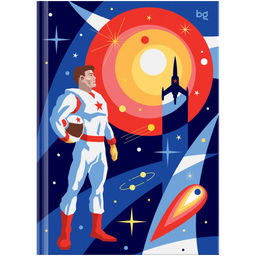 Бизнес-блокнот А5 120л. "К звездам" ("BG", ББ5т120_лм_тф 62654) матовая ламинация, тиснение фольгой