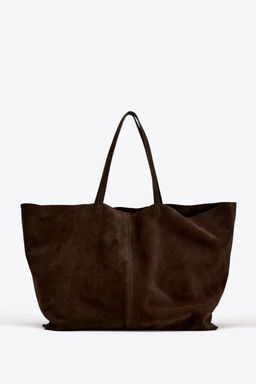 MAXI SUEDE TOTE BAG - Zara фото 3