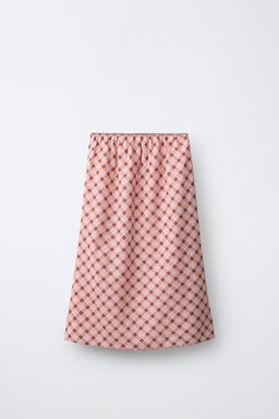 FALDA MIDI CUADROS / Rosa - Zara фото 3