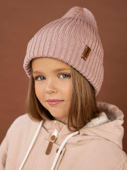 Шапка свечка из смесовой шерсти однослойная Пудра - Bungly фото 2