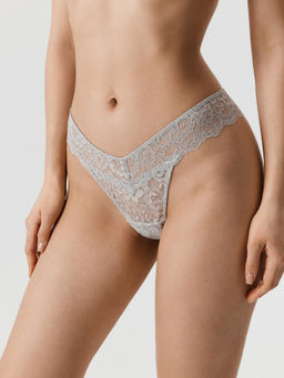 Infinity / Трусы стринг женские в наборе из 3 шт. Metalita зеленый со св.серым - Infinity Lingerie фото 6