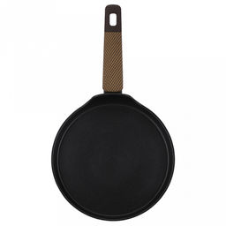 Сковорода блинная с антипригарным покрытием Brownie д22см, h1,7см, s2,8мм, дно д3,5мм, индукционное дно д19см, алюминий, бакелитовая ручка с покрытием soft-touch, Regent (Китай) Подходит для всех видов плит, включая индукционную. - Домашняя мода фото 3