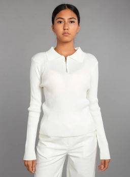 K13354 Джемпер (вязаный трикотаж) БЕЛЫЙ