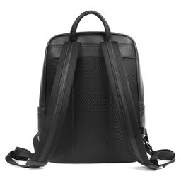 Рюкзак мужской, кожа, MIRONPAN 19163 Черный фото 3