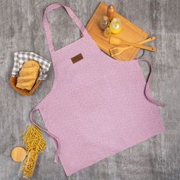 Фартук «Этель. Однотонный», розовый, 65×70 см, 100% п/э