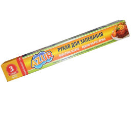 Цена за 4 шт. Рукав для запекания с завязками 3м*29см "Azur" 12мкм в коробке 902120