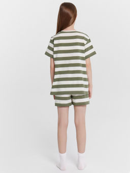 Комплект домашний для девочек в полоску с принтом cute bear - Mark formelle фото 4