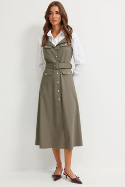 Сарафан LYUSHe 4147-Р хаки  фото 4