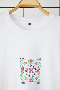 TRENDYOL MAN Siyah Oversize/Genis Kesim Bask?l? %100 Pamuk T-Shirt TMNSS25TS00067 - Trendyolmilla фото 10