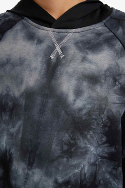 Kap__onlu Batik Desenli Sweatshirt Erkek _ocuk - Defacto фото 4