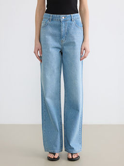 Wideleg Ta?l? Kad?n Jean Pantolon