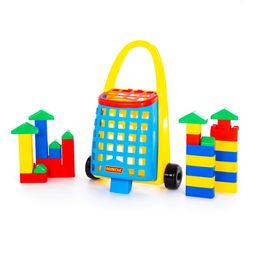Забавная тележка + конструктор Беби (38 элементов)