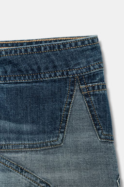SHORTS MINI DENIM TRF ESTRELLAS / Azul - Zara фото 7