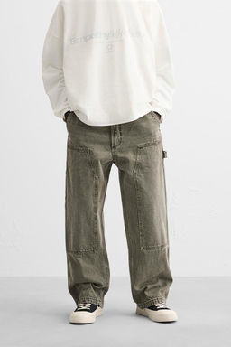 FADED CARPENTER POCKET TROUSERS - Zara фото 20
