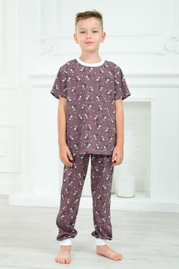 Пижама подростковая из футболки и брюк из кулирки Зайцы - Амадэль фото 5