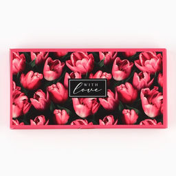 Цена за 5 шт. Коробка для шоколада с местом для денег «Тюльпаны», 20 х 2 х 10 см