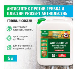 PROSEPT АНТИПЛЕСЕНЬ - универсальный антисептик против грибка и плесени, гот.состав, 5л
