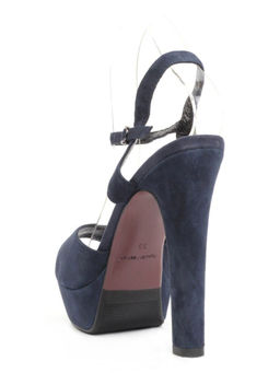 06-87U BLUE Туфли женские (натуральная замша)