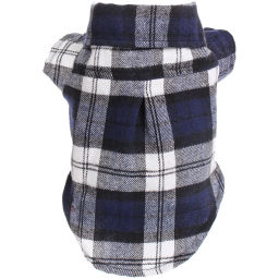Кофта - рубашка фланелевая для мелких пород собак и кошек "BRO Style", цвет синий, р L