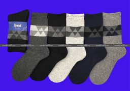 Цена за 12 пар. Зувей носки мужские ангора + шерсть однотонные 41-45 (фактически 41-44)  фото 23