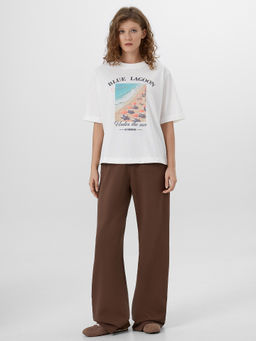 Футболка женская белая с принтом blue lagoon - Mark formelle фото 3