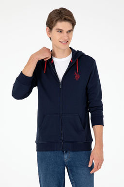 Мужской темно-синий вязаный кардиган Неожиданная скидка в корзине