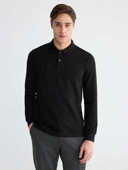 Polo Yaka Erkek Sweatshirt