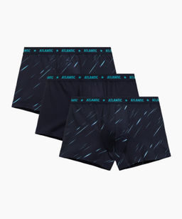 ATLANTIC 3MH-224 Трусы шорты Light - набор 3 шт. темно-синий
