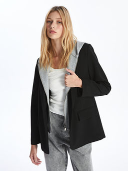 Kap??onlu Kad?n Blazer Ceket