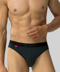 ATLANTIC 3MP-094 Трусы спорт Solid - набор 3 шт. черный + изумрудный + каберне  фото 4