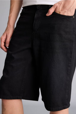 %100 Pamuk Baggy Fit Bermuda _ort - Defacto фото 5