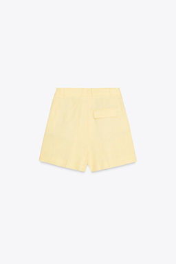 HIGH-WAIST LINEN BLEND BERMUDA SHORTS - Zara фото 4