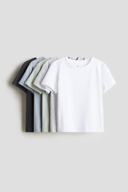 Pack de 5 camisetas en punto de algod?n