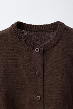 CHALECO PUNTO BOTONES / Marr?n - Zara фото 7