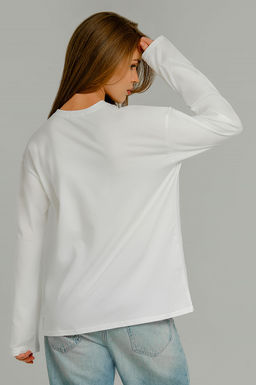 Арт. 12701/2 Лонгслив оверсайз 42-52 (6 шт) Цвет:молочный - Калинка фото 4