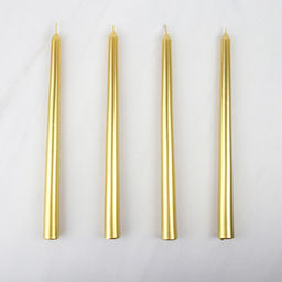 Цена за 144 шт. Свеча 4 штуки 20х1,7 см набор / SQ-3028 /уп 144/ золото / 2 СОРТ ЦАРАПИНЫ - Галеонтрейд фото 3
