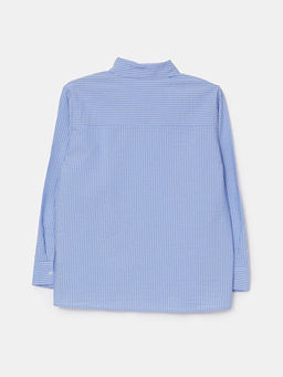 Loose Fit ?izgili Gofre Kad?n G?mlek